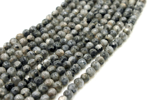 4mm faceted black labradorite gemstone beads, 15' strand, natural labradorite, approx 80 beads per strand, jewelry making, gemstone beads,